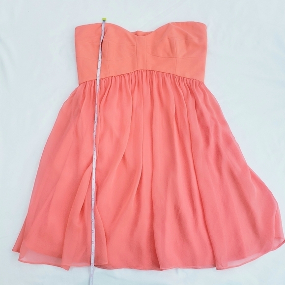 DVF Diane Von Furstenberg Asti Short Silk Chiffon Dress Coral - Picture 9 of 16